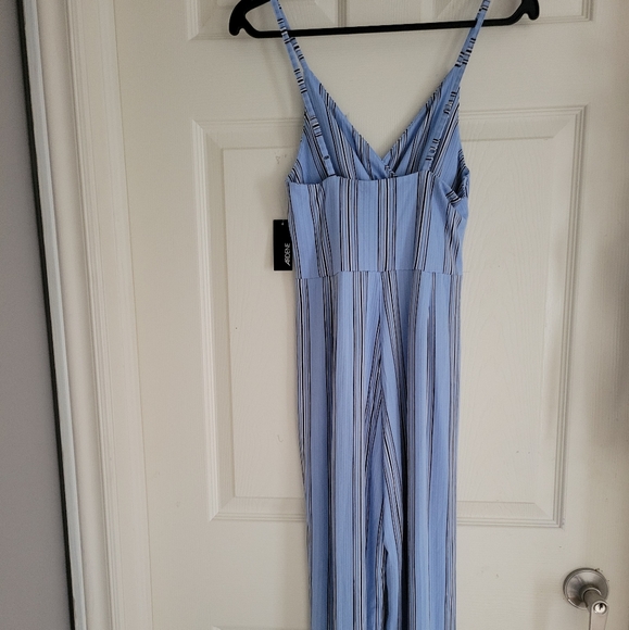 Blue / Black Silk Jumpsuit - Picture 2 of 5
